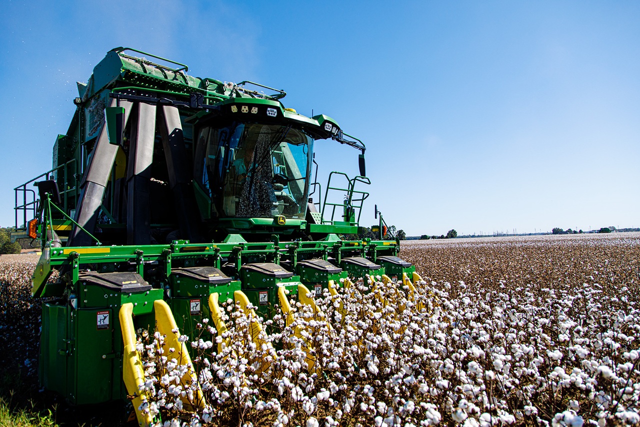 The John Deere CP770 cotton picker.