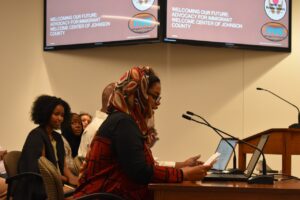 Executive Director of the Immigrant Welcome Center of Johnson County addressed the Johnson County Board of Supervisors at its work session Wednesday.