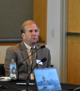 Regent Robert Cramer listens during the public comment period at the board's meeting June 11.