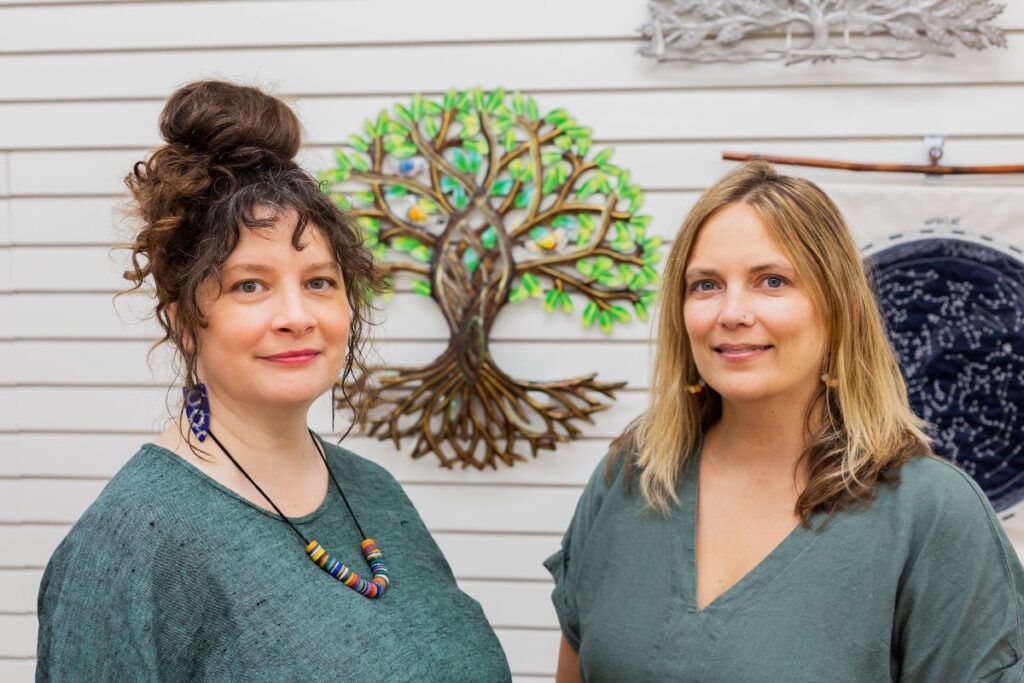 Liz Preciado, owner, and Deb Manning, assistant director, of Mosaic Iowa City. Ten Thousand Villages