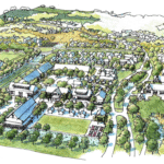 A rendering of the Dows Farm agri-community project along Mount Vernon Road SE. CREDIT LINN COUNTY