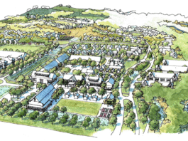 A rendering of the Dows Farm agri-community project along Mount Vernon Road SE. CREDIT LINN COUNTY