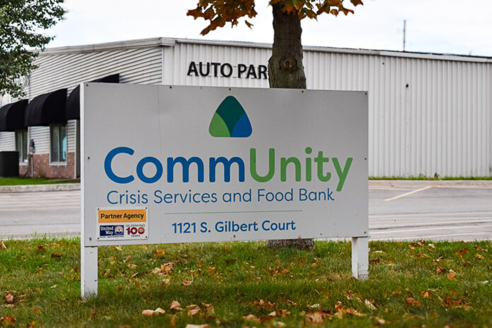 Monga-11 CommUnity Crisis Services sign outside 1121 S. Gilbert Court in Iowa City. CREDIT ANNIE SMITH BARKALOW