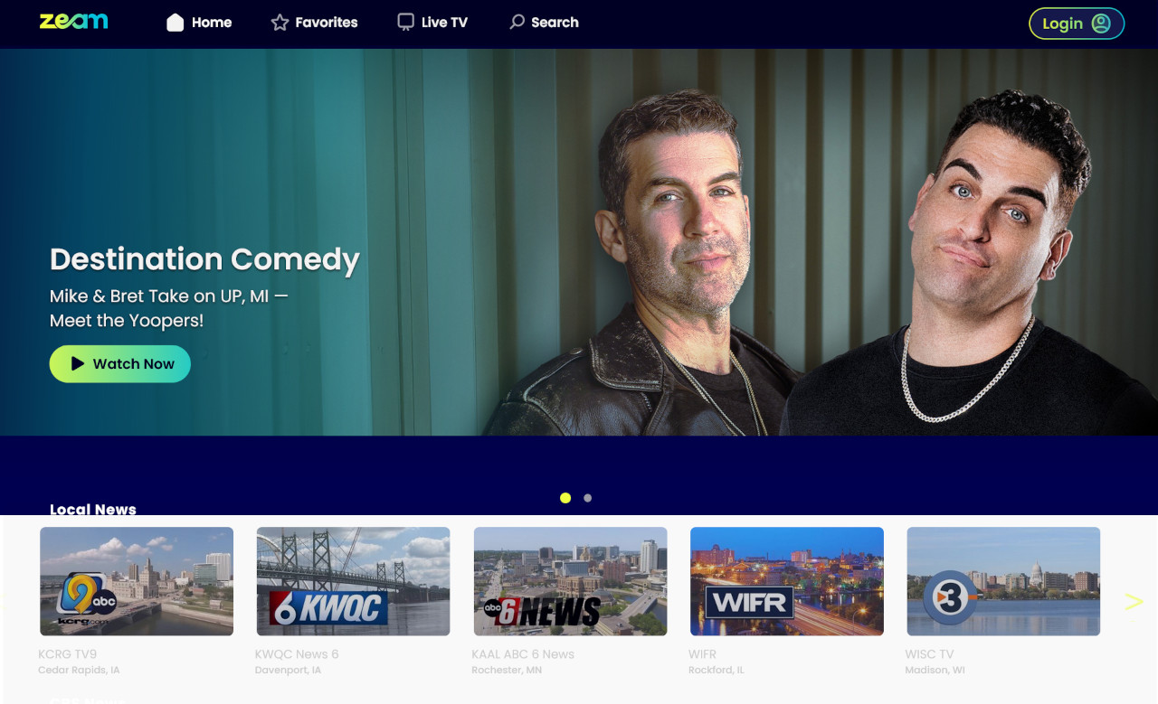 Zeam home page