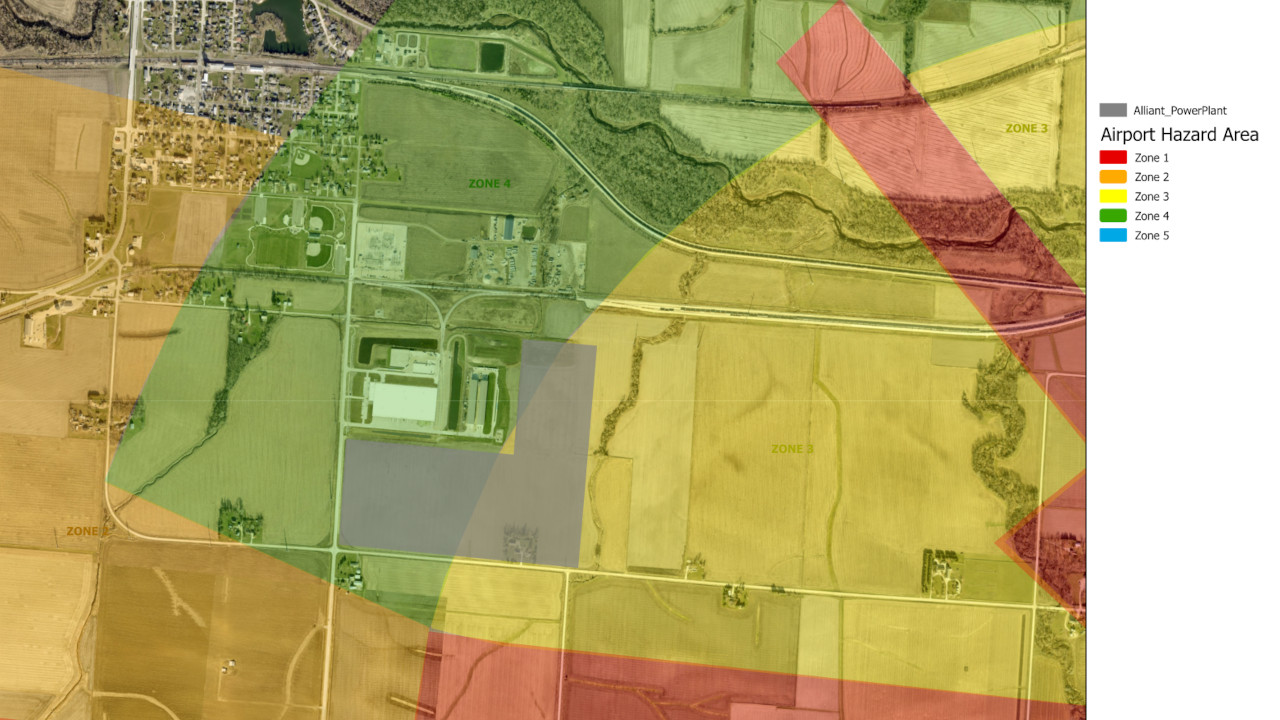 Alliant proposed power plant airport hazard areas