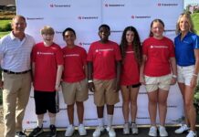Transamerica partners with Zach Johnson Foundation’s Kids on Course to launch ‘Saving for a Rainy Day’ contest Winners of the "Saving for a Rainy Day" contest pose with Will Fuller, president and CEO of Transamerica (far left) and Laura Wirth, head of corporate development at Transamerica (far right).