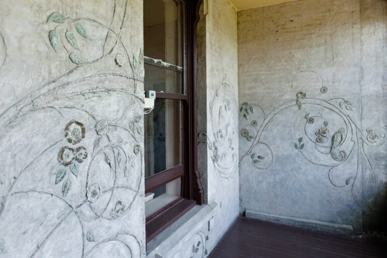 Grant Wood's decorative mural gracing Brucemore's sleeping porch is one of the few surviving examples of his interior design work, the nonprofit says.