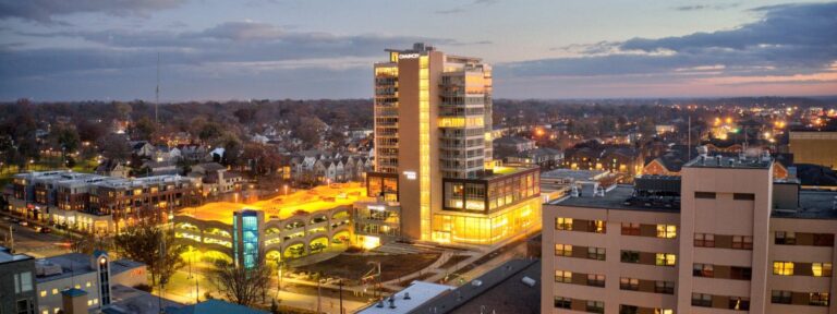Aerial view of Iowa City