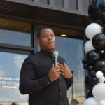 Dream City's Executive Director and Founder Fred Newell speaks during the facility's grand opening Sunday, Aug. 24, 2025.
