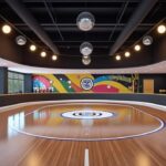 A rendering of one of the skating rinks at Glide & Go Skate City.