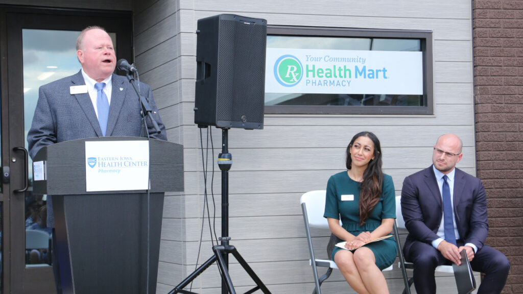 Joe Lock Juliet Abdel Sami Scheetz Eastern Iowa Health Center pharmacy grand opening