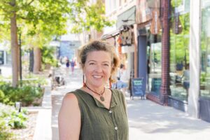 Miranda Meyer, Textiles' new owner and a freelance photographer.