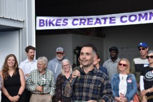 Bike Library Youth Coordinator Dustin Eubanks.