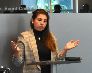 Johnson County Affordable Housing Coalition executive director Jessica Andino.