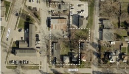 An aerial view of 804, 810 and 824 Maiden Lane, 410, 416 and 418 E. Benton St. and 815 Gilbert Court in Iowa City. 