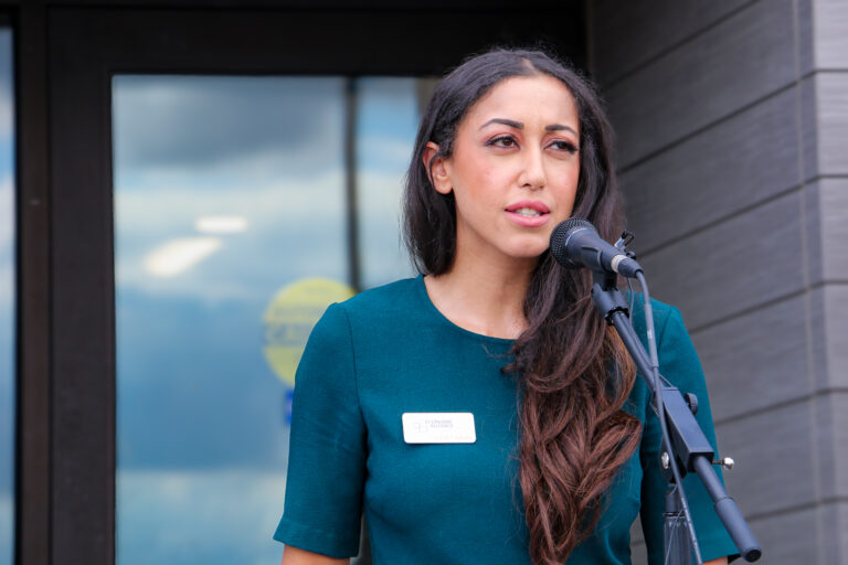Juliet Abdel speaks at the grand opening ceremony for EIHC's new pharmacy Thursday, Aug. 21, 2025. CREDIT RICHARD PRATT