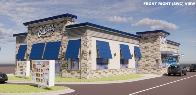 A rendering of the proposed Culver's in North Liberty, located between West Penn Street and Lininger Lane and 230 feet east of Heartland Way.