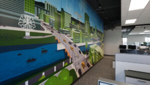Ryan Companies downtown office mural
