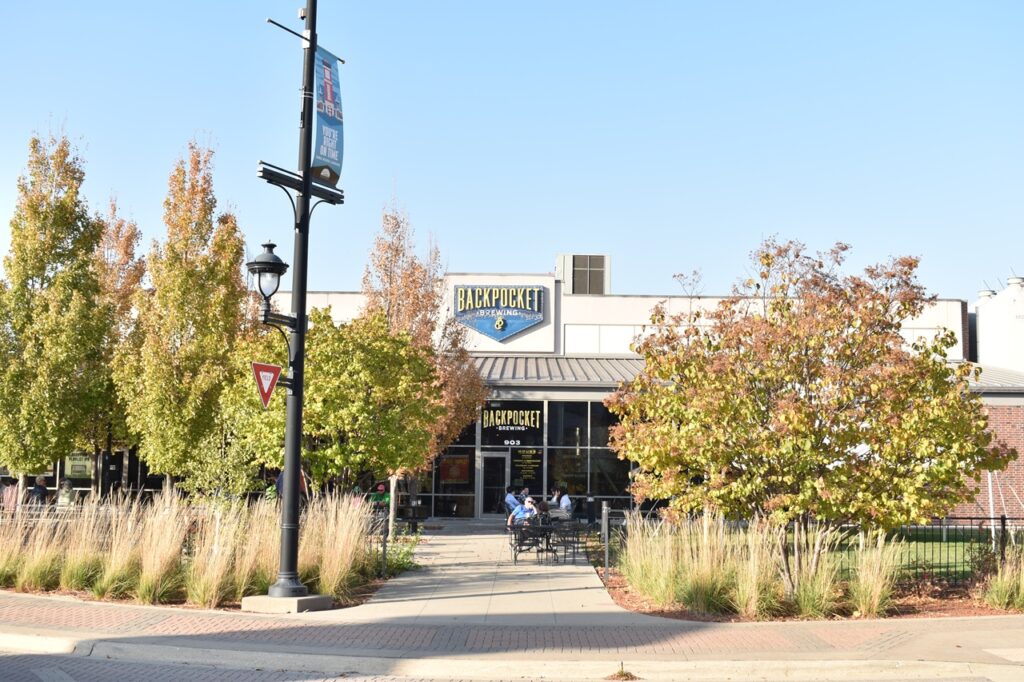 Backpocket Brewing's location at the Iowa River Landing, 903 Quarry Road in Coralville.