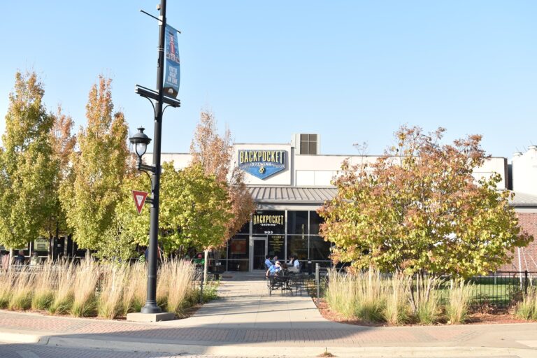 Backpocket Brewing's location at the Iowa River Landing, 903 Quarry Road in Coralville.