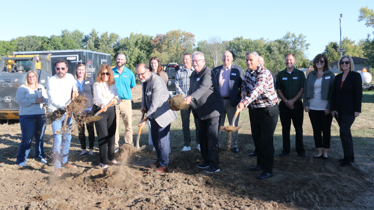 Igram Village Hiawatha groundbreaking shovels