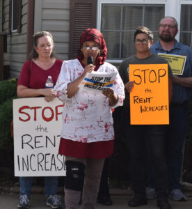 Iowa City council member and Mayor pro tem Mazahir Salih speaks during a press conference Oct. 1, 2025.