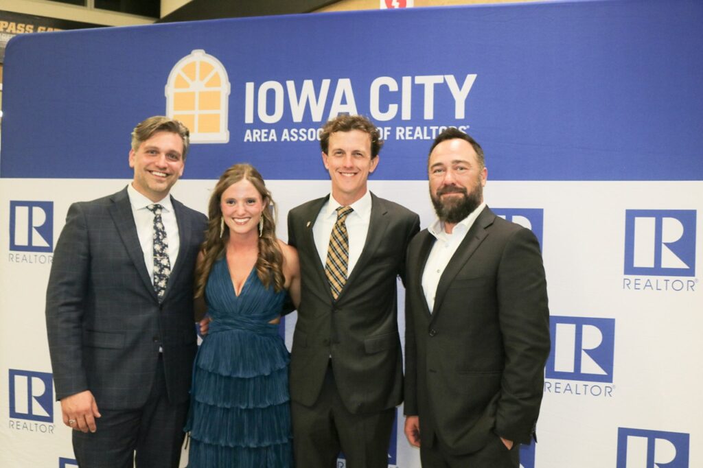 From left: ICAAR’s Vice President Jonathan Fell; President Elect Kayla Fisher; President Jerad Ruth; and Past President Phil O’Brien at ICAAR’s inaugural banquet and awards ceremony Oct. 9.