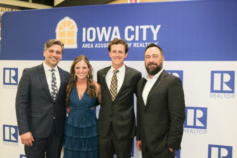 From left: ICAAR’s Vice President Jonathan Fell; President Elect Kayla Fisher; President Jerad Ruth; and Past President Phil O’Brien at ICAAR’s inaugural banquet and awards ceremony Oct. 9.