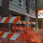 The sidewalk to the Paramount's 3rd Avenue entrance is currently closed, as repairs are planned for the building. CREDIT CINDY HADISH