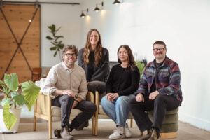 Brightside partners (from left) Chris Grebner, Erin Morrison, Addison Mittelstaedt and Ben Weber