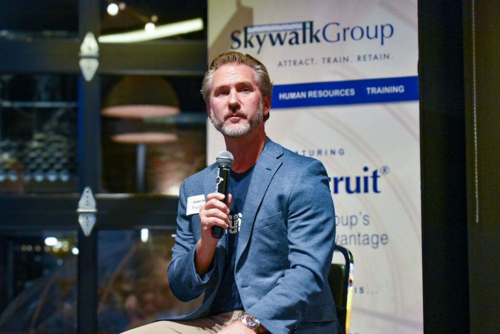 TrueNorth Companies Chief Executive Officer Jason Smith speaks at the CBJ’s Coolest Places to Work event, Nov. 19, 2025. CREDIT ALEXANDRA OLSEN