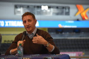 Iowa Heartlanders' President Matt Getz at the Xtream Arena Nov. 20, 2025. 3ice hockey