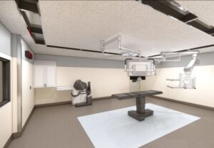 A rendering of a renovated operating room at UI Health care's Medical Center Downtown at 500 E. market St. in Iowa City.