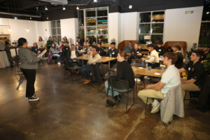 Iowa City's MERGE hosted the award reception for the UI JPEC Innovation Challenge Nov. 19.