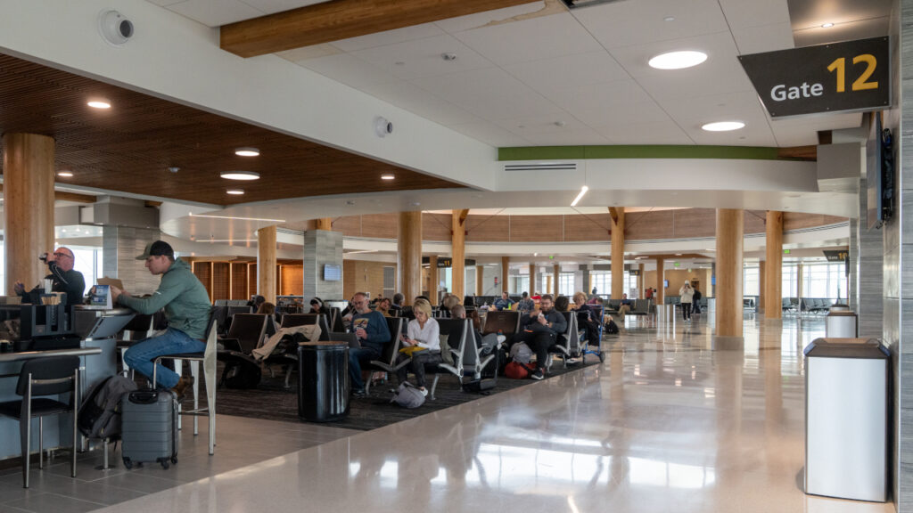 Eastern Iowa Airport terminal modernization gate 12