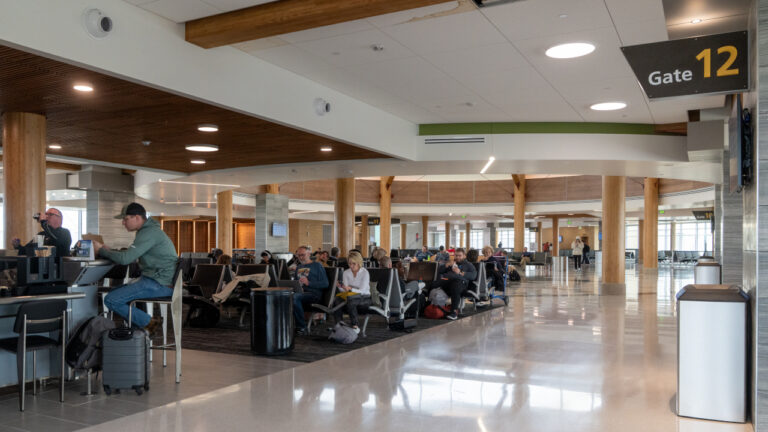 Eastern Iowa Airport terminal modernization gate 12