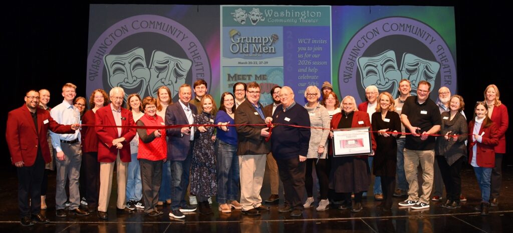 The Washington Chamber of Commerce celebrated the 50th Anniversary of the Washington Community Theater with a ribbon cutting and Alive After 5 celebration on Tuesday, Jan. 20.