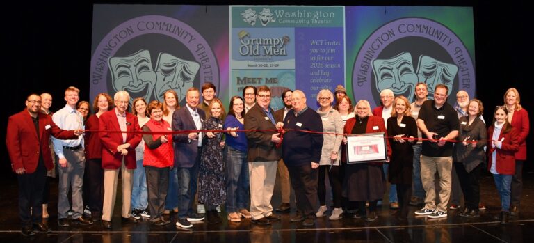 The Washington Chamber of Commerce celebrated the 50th Anniversary of the Washington Community Theater with a ribbon cutting and Alive After 5 celebration on Tuesday, Jan. 20.