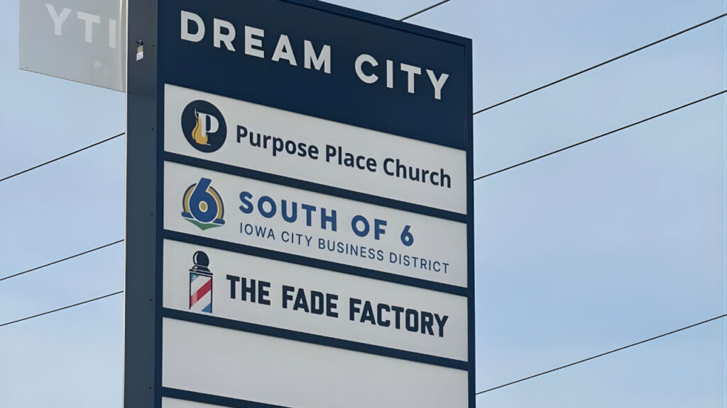 Dream City's new sign, courtesy of the South of 6 Business District's Signage Program.