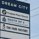 Dream City's new sign, courtesy of the South of 6 Business District's Signage Program.