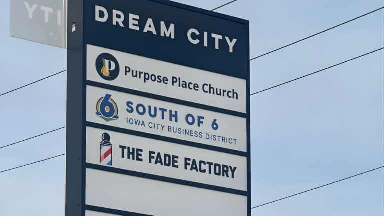 Dream City's new sign, courtesy of the South of 6 Business District's Signage Program.