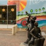 Iowa City Public Art installation on the Ped Mall