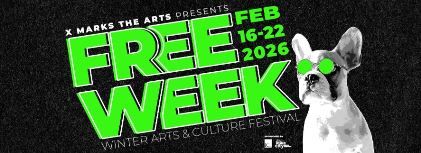 X Marks the Arts Free Week logo