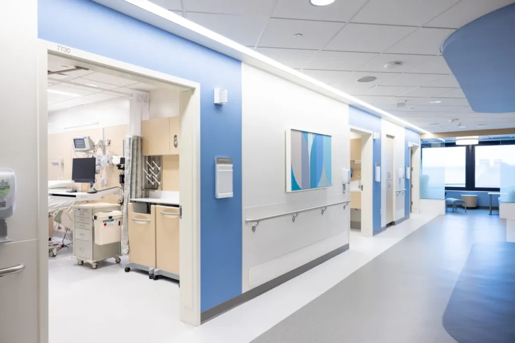 The expanded postpartum unit increases inpatient capacity and enhances care for patients during and after delivery.