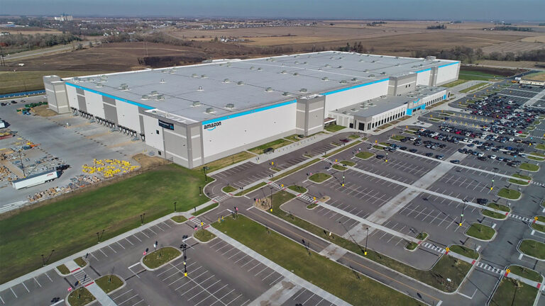 The Amazon Fulfillment Center project in Bondurant was completed in less than 12 months. The speedy development was due, in part, to it being an Iowa Certified Site. CREDIT SHIVE-HATTERY