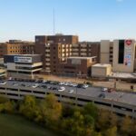 An aerial photo of UnityPoint Health – St. Luke's Hospital.