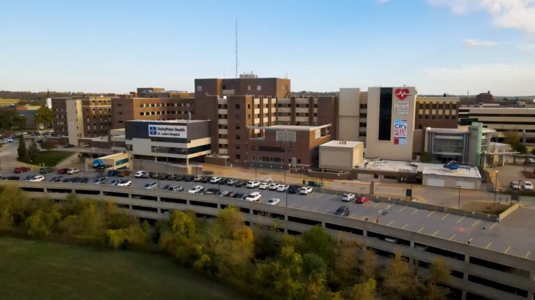An aerial photo of UnityPoint Health – St. Luke's Hospital.