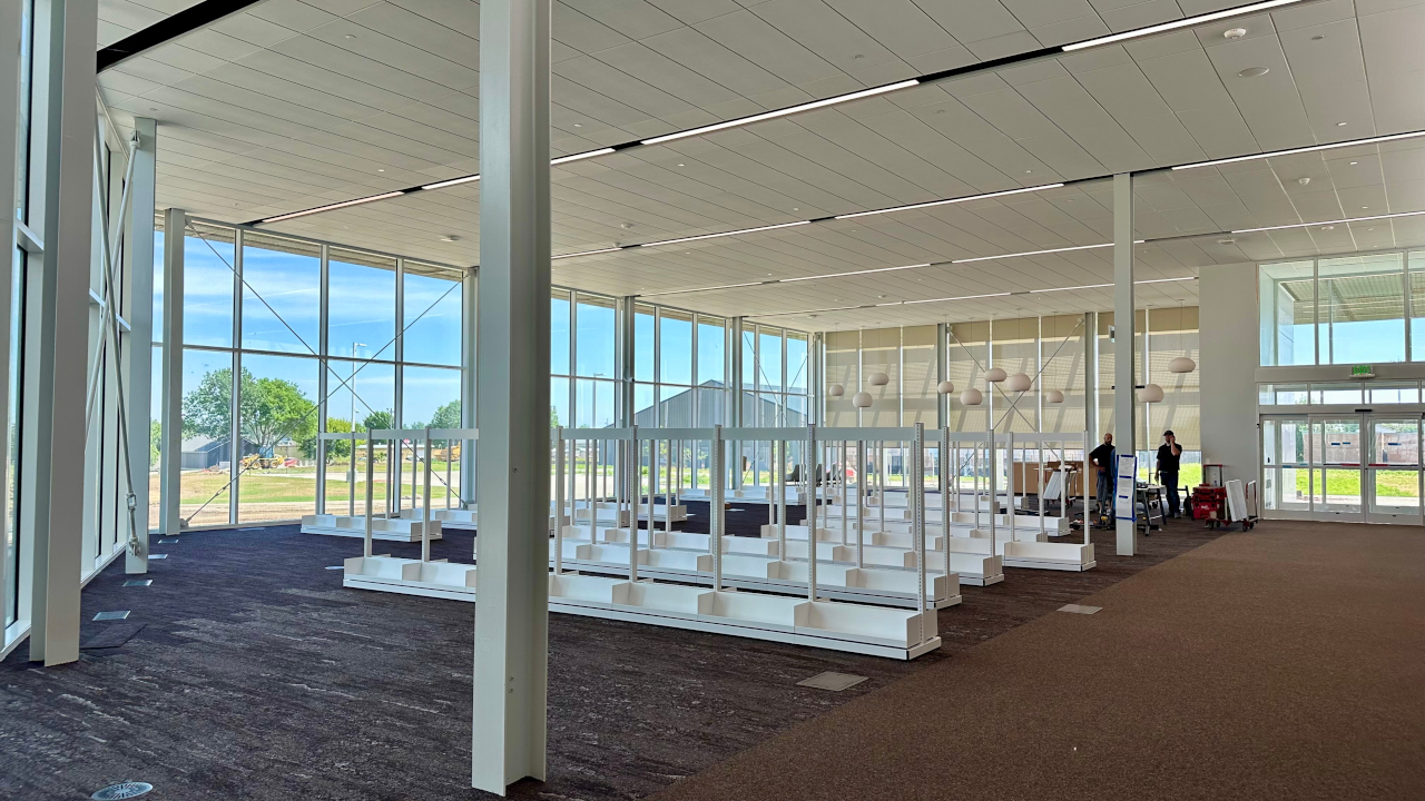 Busse Library adult shelving