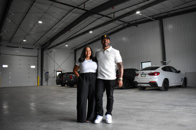 Briana and Ean Mills launched Flight Ready in February 2025, striving to provide a seamless car-to-gate-and-back experience at the Eastern Iowa Airport. CREDIT ALEXANDRA OLSEN