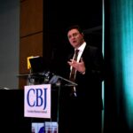 Transamerica chief investment officer Andrew Yorks delivers the keynote address at the CBJ’s Mid-Year Economic Review June 11 in Cedar Rapids. CREDIT ALEXANDRA OLSEN